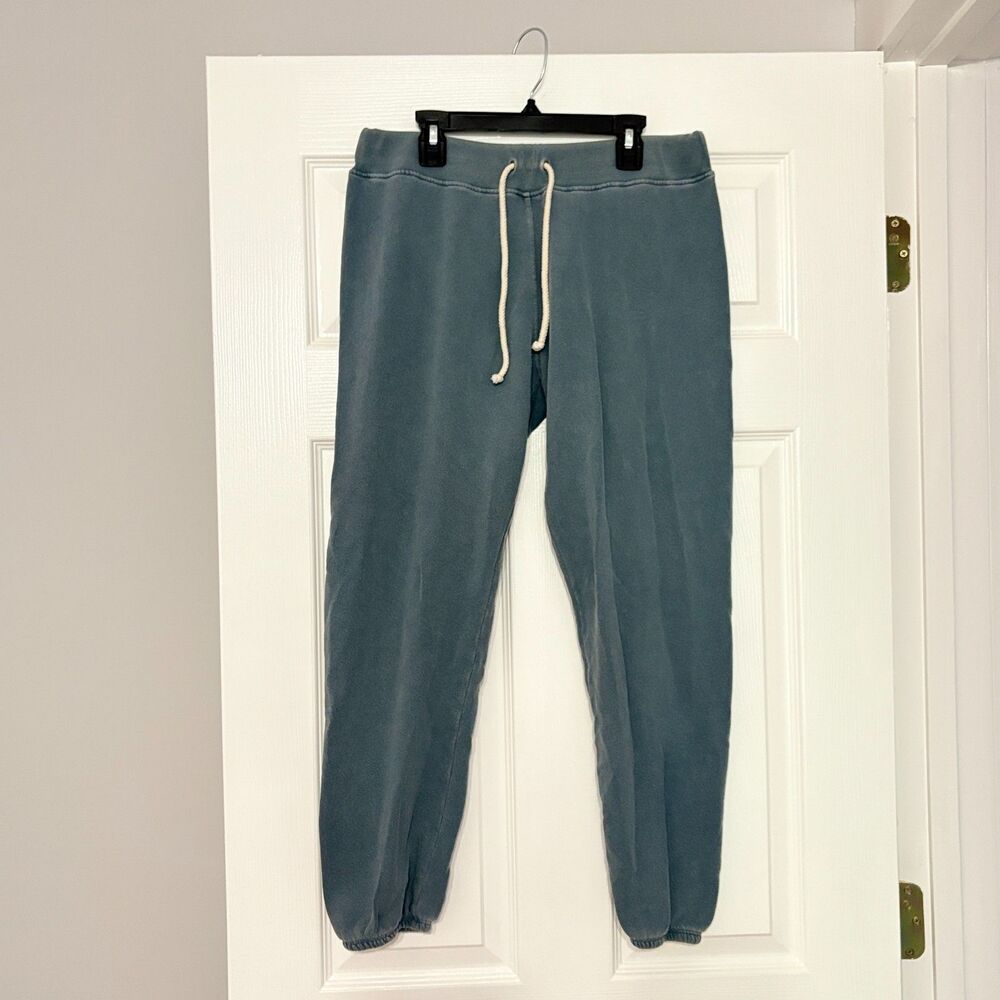 Perfect White Tee Sweatpants Unisex Adults M Blue Gray Cotton Jogger Drawstring